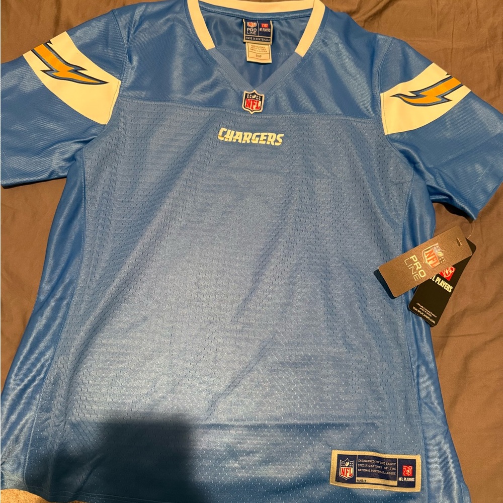 NFL Chargers Blue and White Jersey